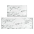 thumbnail image 1 of Kitchen Rugs and Mats Non Skid Washable Black and White Marble Kitchen Mat and Rug Set,Floor Cushion Waterproof Rug,Rubber Backed Area Rugs for Kitchen Laundry, 1 of 7