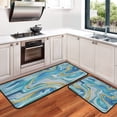 thumbnail image 1 of Kitchen Rugs and Mats Non Skid Washable, Blue Marble Kitchen Rug Comfort Floor Mat Set of 2PCS, Kitchen Mat for Floor Home, Office, Sink, Laundry (17"x47"+17"x30"), 1 of 5