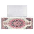 thumbnail image 1 of Kitchen Rugs and Mats Non Skid Washable Bohemian Pink Purple National Design Carpet Kitchen Mat and Rug Set,Floor Cushion Waterproof Rug,Rubber Backed Area Rugs for Kitchen Laundry, 1 of 7