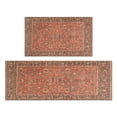 thumbnail image 1 of Kitchen Rugs and Mats Non Skid Washable Bohemian Vintage Orange Carpet Kitchen Mat and Rug Set,Floor Cushion Waterproof Rug,Rubber Backed Area Rugs for Kitchen Laundry, 1 of 7