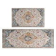 thumbnail image 1 of Kitchen Rugs and Mats Non Skid Washable Boho Blue Vintage Country Carpet Kitchen Mat and Rug Set,Floor Cushion Waterproof Rug,Rubber Backed Area Rugs for Kitchen Laundry, 1 of 7