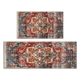 thumbnail image 1 of Kitchen Rugs and Mats Non Skid Washable Boho Brown Carpet Kitchen Mat and Rug Set,Floor Cushion Waterproof Rug,Rubber Backed Area Rugs for Kitchen Laundry, 1 of 7