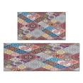 thumbnail image 1 of Kitchen Rugs and Mats Non Skid Washable Boho Vintage Pattern (8) Kitchen Mat and Rug Set,Floor Cushion Waterproof Rug,Rubber Backed Area Rugs for Kitchen Laundry, 1 of 7