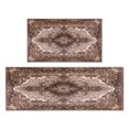 thumbnail image 1 of Kitchen Rugs and Mats Non Skid Washable Brown Pattern Bohemia Kitchen Mat and Rug Set,Floor Cushion Waterproof Rug,Rubber Backed Area Rugs for Kitchen Laundry, 1 of 7