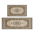 thumbnail image 1 of Kitchen Rugs and Mats Non Skid Washable Farmhouse Boho Brown Pattern Kitchen Mat and Rug Set,Floor Cushion Waterproof Rug,Rubber Backed Area Rugs for Kitchen Laundry, 1 of 7