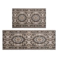 thumbnail image 1 of Kitchen Rugs and Mats Non Skid Washable Farmhouse Boho Brown Pattern Kitchen Mat and Rug Set,Floor Cushion Waterproof Rug,Rubber Backed Area Rugs for Kitchen Laundry, 1 of 7