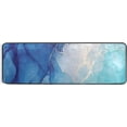 thumbnail image 1 of Kitchen Rugs and Mats Non-Skid Washable Runner Rugs Blue Marble Bright Ink Modern Fluid Art Long 72x24 inch for Floor Cushioned Hallway Entryway Indoor 2x6, 1 of 7