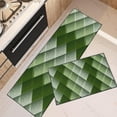 Kitchen Rugs and Mats Non Skid Washable Set of 2, Green Dot Geometric