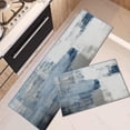 thumbnail image 1 of Kitchen Rugs and Mats Non Skid Washable Set of 2, Navy Blue Grey Abstract Kitchen Runner Rug, Painting Gray Vintage Retro Kitchen Floor Mat Under Sink Mat Throw Rug for Doormat, 1 of 6