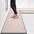 thumbnail image 1 of Kitchen Rugs and Mats Non Skid Washable Set of 2 PCS, Absorbent Runner Rugs for Kitchen, Front of Sink, Kitchen Mats for Floor, 17.3"x 47"+17.3"x 29" (Gray), 1 of 12