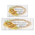 thumbnail image 1 of Kitchen Rugs and Mats Non Skid Washable Sunflower Wood Garland Kitchen Mat and Rug Set,Floor Cushion Waterproof Rug,Rubber Backed Area Rugs for Kitchen Laundry, 1 of 7