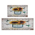 thumbnail image 1 of Kitchen Rugs and Mats Non Skid Washable Text Sunflower Flowers Kitchen Mat and Rug Set,Floor Cushion Waterproof Rug,Rubber Backed Area Rugs for Kitchen Laundry, 1 of 7