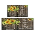 thumbnail image 1 of Kitchen Rugs and Mats Non Skid Washable Vintage Sunflower Board Kitchen Mat and Rug Set,Floor Cushion Waterproof Rug,Rubber Backed Area Rugs for Kitchen Laundry, 1 of 7