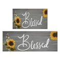 thumbnail image 1 of Kitchen Rugs and Mats Non Skid Washable Vintage Sunflower Board Kitchen Mat and Rug Set,Floor Cushion Waterproof Rug,Rubber Backed Area Rugs for Kitchen Laundry, 1 of 7