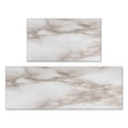 thumbnail image 1 of Kitchen Rugs and Mats Non Skid Washable White and Brown Marble Kitchen Mat and Rug Set,Floor Cushion Waterproof Rug,Rubber Backed Area Rugs for Kitchen Laundry, 1 of 7