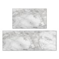 thumbnail image 1 of Kitchen Rugs and Mats Non Skid Washable White and Gray Marble Kitchen Mat and Rug Set,Floor Cushion Waterproof Rug,Rubber Backed Area Rugs for Kitchen Laundry, 1 of 7