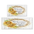 thumbnail image 1 of Kitchen Rugs and Mats Non Skid Washable White Wood Text Sunflower Flowers Kitchen Mat and Rug Set,Floor Cushion Waterproof Rug,Rubber Backed Area Rugs for Kitchen Laundry, 1 of 7