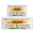thumbnail image 1 of Kitchen Rugs and Mats Non Skid Washable White Wood Text Sunflower Flowers Kitchen Mat and Rug Set,Floor Cushion Waterproof Rug,Rubber Backed Area Rugs for Kitchen Laundry, 1 of 7