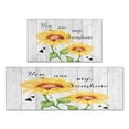 thumbnail image 1 of Kitchen Rugs and Mats Non Skid Washable White Wood Text Sunflower Flowers Kitchen Mat and Rug Set,Floor Cushion Waterproof Rug,Rubber Backed Area Rugs for Kitchen Laundry, 1 of 7
