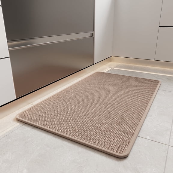 Kitchen Rugs and Mats Non Slip Washable, 17"x30" Brown Absorbent Runner Rugs for Kitchen, Front of Sink, Kitchen Mats for Floor，Easy to Clean and Maintain Kitchen Floor mat