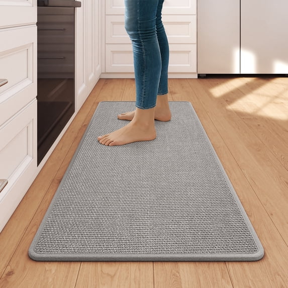 Kitchen Rugs and Mats Non Slip Washable, 17"x47" Gray Absorbent Runner Rugs for Kitchen, Front of Sink, Kitchen Mats for Floor,Easy to Clean and Maintain Kitchen Floor mat