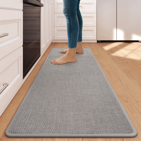 Kitchen Rugs and Mats Non Slip Washable, 17"x59" Gray Absorbent Runner Rugs for Kitchen, Front of Sink, Kitchen Mats for Floor,Easy to Clean and Maintain Kitchen Floor mat
