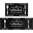 thumbnail image 1 of Kitchen Rugs and Mats Non-Slip Washable Anti-Fatigue Kitchen Mats 2 Pieces Black Kitchen Carpet Floor Comfort Mats for Kitchen Sink Front Two Piece Set, Black 17x30+17x47inch, 1 of 6