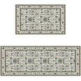 thumbnail image 1 of Kitchen Rugs and Mats Non-Slip Washable Set of 2, Boho Farmhouse Washable Kitchen Mats for Floor, Front of Sink, Entryway and Hallway Brown A, 18"x30"+18"x47", 1 of 7