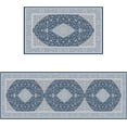 thumbnail image 1 of Kitchen Rugs and Mats Non-Slip Washable Set of 2, Boho Farmhouse Washable Kitchen Mats for Floor, Front of Sink, Entryway and Hallway Navy Blue, 18"x30"+18"x47", 1 of 6