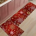 thumbnail image 1 of Kitchen Rugs and Mats Set of 1 Christmas Golden Snowflake Red Kitchen Sink Mat,Non-Slip Area Runner Rug,Washable Floor Mat for Home Dining Room Office 18"x47", 1 of 6