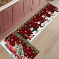 thumbnail image 1 of Kitchen Rugs and Mats Set of 1 Christmas Snowman Bird Truck Xmas Tree Plaid Kitchen Sink Mat,Non-Slip Area Runner Rug,Washable Floor Mat for Home Dining Room Office 20"x47", 1 of 6