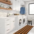 thumbnail image 1 of Kitchen Rugs and Mats Set of 1 Halloween Orange Geometric Plaid Kitchen Sink Mat,Non-Slip Area Runner Rug,Washable Floor Mat for Home Dining Room Office 20"x47", 1 of 6