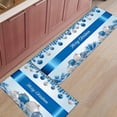 thumbnail image 1 of Kitchen Rugs and Mats Set of 1 Merry Christmas Blue Xmas Balls Pine Needles Kitchen Sink Mat,Non-Slip Area Runner Rug,Washable Floor Mat for Home Dining Room Office 20"x47", 1 of 6