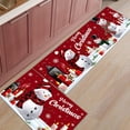thumbnail image 1 of Kitchen Rugs and Mats Set of 1 Merry Christmas Snowman Snowflake Xmas Kitchen Sink Mat,Non-Slip Area Runner Rug,Washable Floor Mat for Home Dining Room Office 20"x47", 1 of 6