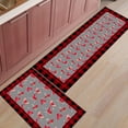 thumbnail image 1 of Kitchen Rugs and Mats Set of 2 Christmas Bird Snowflake Red Black Plaid Kitchen Sink Mat,Non-Slip Area Runner Rug,Washable Floor Mat for Home Dining Room Office 18"x30"+18"x48", 1 of 6