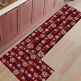 thumbnail image 1 of Kitchen Rugs and Mats Set of 2 Christmas Winter Snowflake Retro Red Buffalo Plaid Kitchen Sink Mat,Non-Slip Area Runner Rug,Washable Floor Mat for Home Dining Room Office 18"x30"+18"x48", 1 of 6