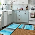 thumbnail image 1 of Kitchen Rugs and Mats Set 2 Pcs, Abstract Area Rug Blue and Sky Blue Abstract Art Painting Non-Slip Kitchen Rug Set for Kitchen, Office, Sink 17"x47.2"+17"x30", 1 of 6