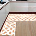 thumbnail image 1 of Kitchen Rugs and Mats Set of 2 Summer Orange Starfish Texture White Kitchen Sink Mat,Non-Slip Area Runner Rug,Washable Floor Mat for Home Dining Room Office 18"x30"+18"x48", 1 of 6