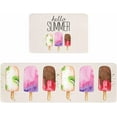 thumbnail image 1 of Kitchen Rugs and Mats,Summer Fruit Popsicle Ice Cream 2 Piece Anti Fatigue Area Runner Rug Set Comfort Standing Floor Mat,Retro Linen Non Slip Absorbent Doormats for Laundry/Bathroom/Bedroom, 1 of 6