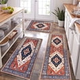 thumbnail image 1 of Kitchen Rugs and Mats, Yamaziot Kitchen Rug and Runners Set of 3 for Farmhouse Floor, Washable Non Slip Runner Rug for Hallway Laundry Room Carpet, 20"x32"+20"x47"+20"x59", 1 of 5
