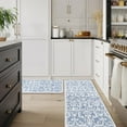 thumbnail image 1 of Kitchen Rugs Non Slip, Cushioned Kitchen Floor Mats Set of 2, Blue Anti-Fatigue Kitchen Mat Waterproof, Ergonomic Memory Foam Standing Mat for Bar, Office, Desk, Laundry, 1 of 6