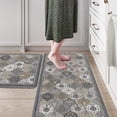 thumbnail image 1 of Kitchen Rugs Non Slip, Cushioned Kitchen Floor Mats Set of 2, Grey Anti-Fatigue Kitchen Mat Waterproof, Ergonomic Memory Foam Standing Mat for Bar,Office,Desk,Laundry, 1 of 6