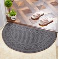 thumbnail image 1 of Kitchen Rugs Non Slip,Half Moon Rug,Half Circle Rug,Kitchen Rugs for Floor,Non Slip Washable Kitchen Mats,Absorbent Standing Rug,Soft Throw Rug,Easy To Clean Half Circle Carpet(Gray 25*16in), 1 of 7