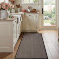 thumbnail image 1 of Kitchen Rugs Non Slip Washable 17.3x30, Cushioned Rugs for Kitchen Floor, Absorbent Runner Rug Mats with Rubber Backing for Hallway, Bathroom, Bedroom, Office,  Brown and Black, 17.3"x30", 1 of 6