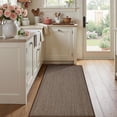 thumbnail image 1 of Kitchen Rugs Non Slip Washable 17.3x30, Cushioned Rugs for Kitchen Floor, Absorbent Runner Rug Mats with Rubber Backing for Kitchen, Hallway, Bathroom, Bedroom, Office,  Brown, 17.3"x30", 1 of 6