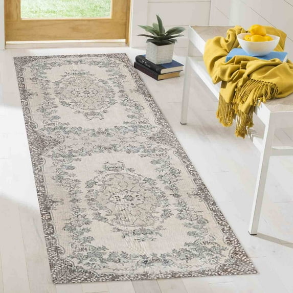 Kitchen Rugs, Oushak Rugs, Vintage Style Rug, Area Rug, Large Rug, Farmhouse Rugs, Gray Rug, Modern Rugs, Salon Rugs, Step Rug, Small Rugs, 2.6'x9.2' - 80x280 cm