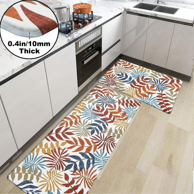 Kitchen Rug and Runner Set, Yamaziot Anti Fatigue Mat Farmhouse Kitchen Floor Mat, Non Slip