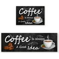 thumbnail image 1 of Kitchen Rugs Set of 2 Coffee Theme Kitchen Mats Rugs Non Skid Washable Anti Fatiguee Farmhouse Style Doormat Carpet for Bedroom Bathroom Living Room 17x30in+17x47in, 1 of 6