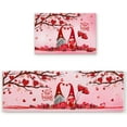 thumbnail image 1 of Kitchen Rugs Set 2 Piece, Happy Valentine''s Day Decor Kitchen Mats Rugs Non Skid Washable Anti Fatiguee, Romantic Love Gnomes Doormat Carpet for Bedroom/Bathroom/Living Room 19.7x31.5in+19.7x47.2in, 1 of 6