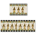 thumbnail image 1 of Kitchen Rugs Set of 2 Spring Sunflower Gnome Kitchen Mats Rugs Non Skid Washable Anti Fatiguee Black White Buffalo Plaid Water Absorption Doormat Carpet for Bedroom/Bathroom 17x30in+17x63in, 1 of 6